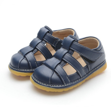 Solid Navy Baby Boy Soft Sandals L132